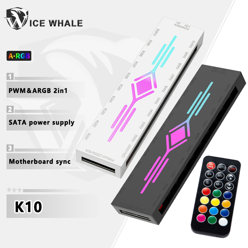 Fan Hub Rgb Controller - ICE Whale K10 Hub de ventilateurs
