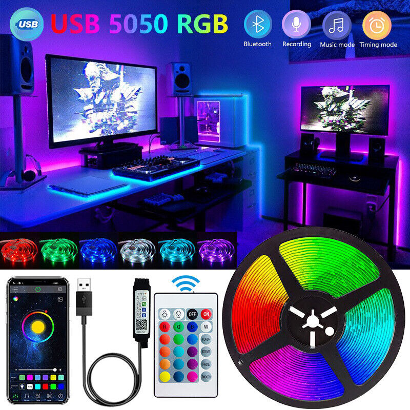 Rgb Hub Sync - Bande lumineuse LED Bluetooth 5050, télécommande