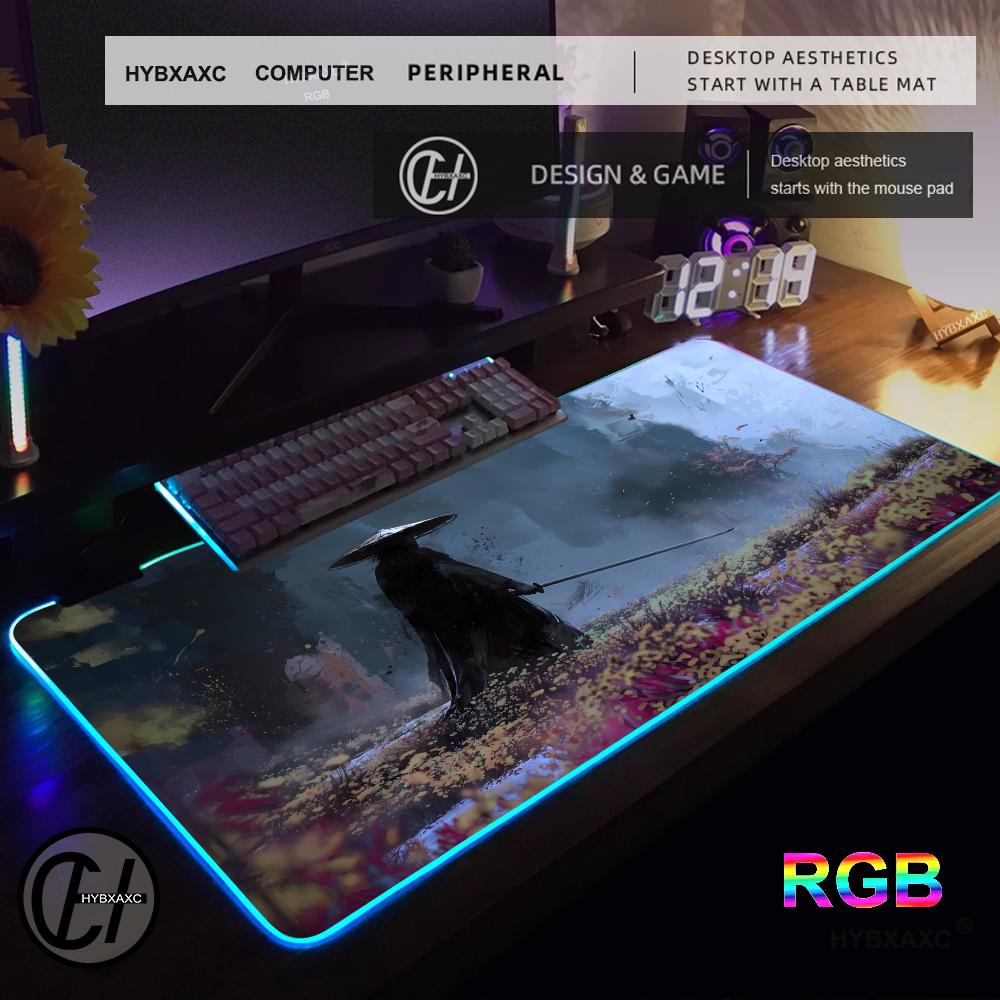 Gaming Accessories Companies - Tapis de Souris RGB Guerrier Samouraï