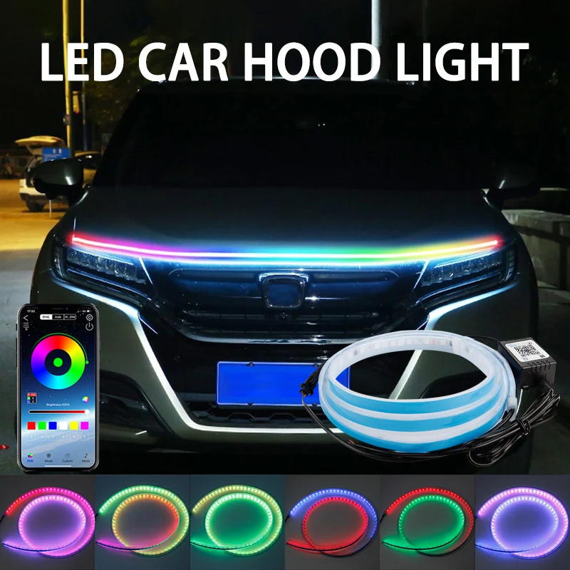 Rgb Hub Sync - Lumière décorative pour capot de voiture,