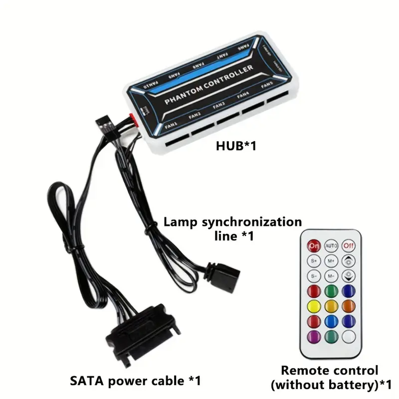 Fan Hub Rgb Controller - Hub de ventilateur à 6 broches,