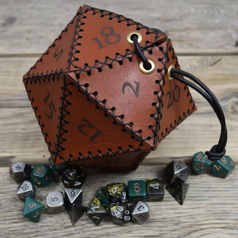 Sac à dés en cuir D20, boîte d - Gaming Accessories Ideas avis et prix