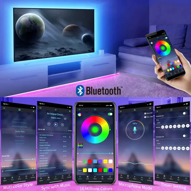 Bande lumineuse Led USB DC 5V  - Rgb Hub Sync avis et prix