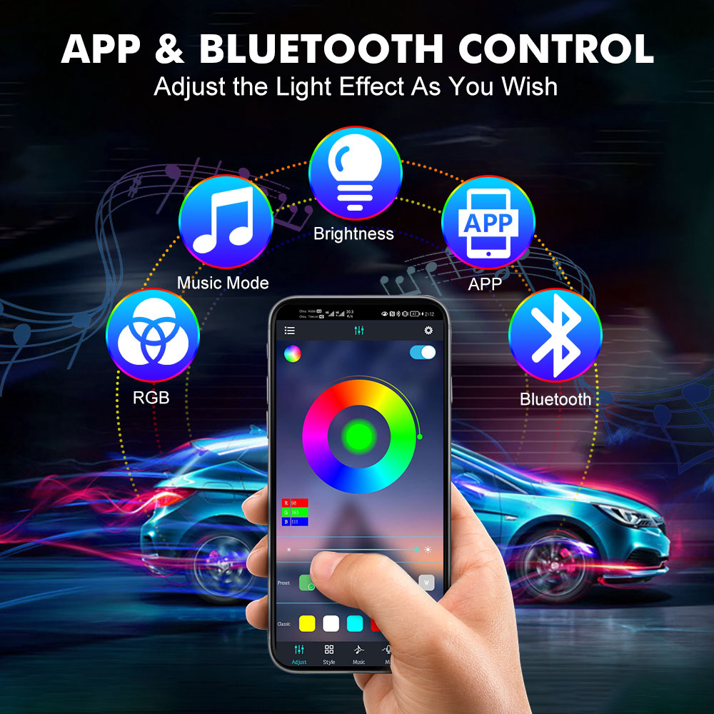 Néon LED intérieur voiture lum - Rgb Hub Sync avis et prix